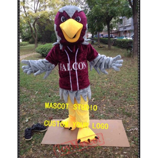 Red Falcon Mascot Costume Hawk Eagle Mascot