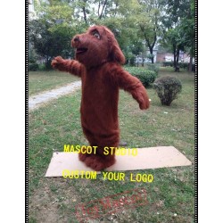 Brown Plush Dog Mascot Costume