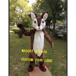 Deer Mascot Costume Red Nose