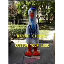 Plush Stork Mascot Costume