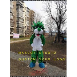 Green Panther Mascot Costume Leopard