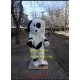 White Plush Dog Mascot Costume