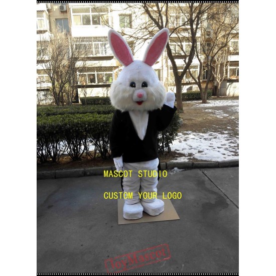 Coat Rabbit Mascot Costume Bunny