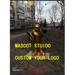 Golden Knight Mascot Costume Spartan Trojan Costume