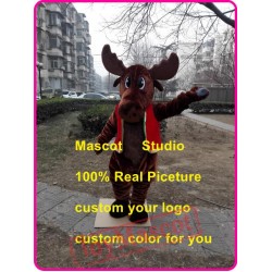 Reindeer Mascot Costume Moose Deer
