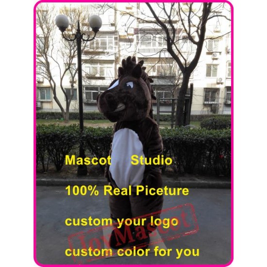 Brown Mustang Mascot Costume Horse