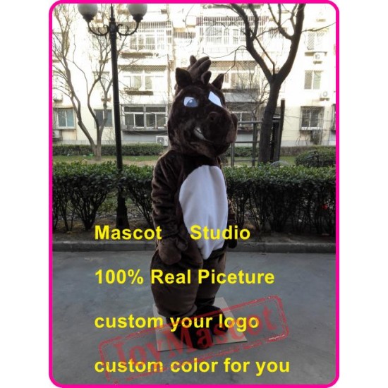 Brown Mustang Mascot Costume Horse