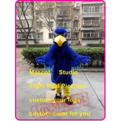 Blue Eagle Mascot Costume Plush Falcon Hawk