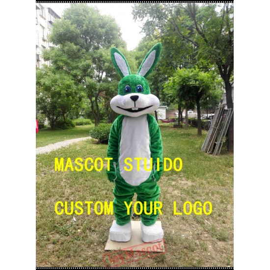 Green Rabbit Mascot Costume